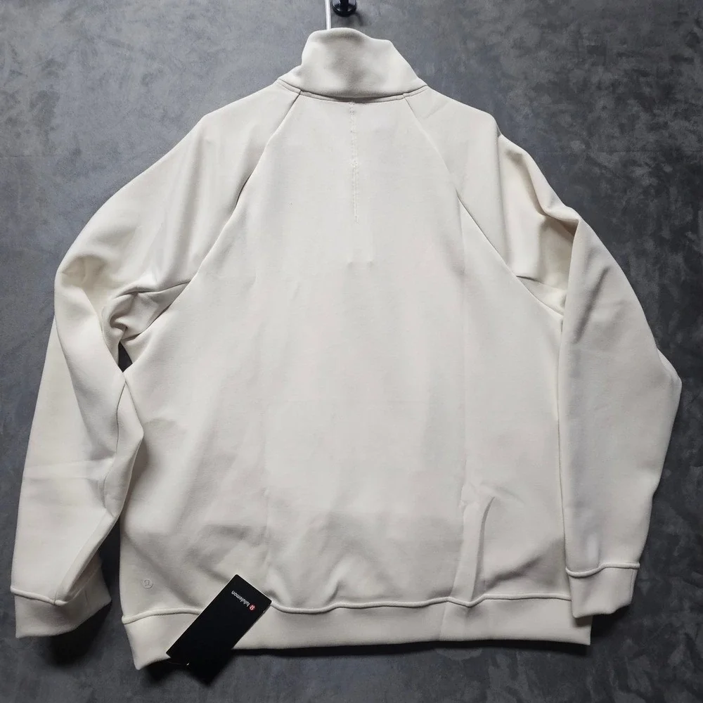 Lululemon Smooth Spacer Quarter Zip Men's XXL Light Ivory Pullover‎ LM3FWQS NEW